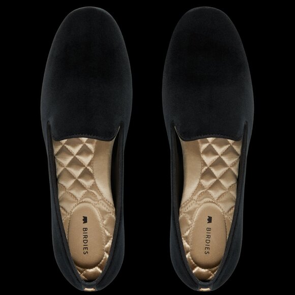 Brand New Birdies The Starling - New Black Velvet Size 8.58.5 - Picture 2 of 3